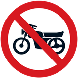 Motorräder verboten.