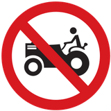 Traktoren verboten.