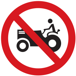 Traktoren verboten.