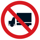 Lastwagen verboten.