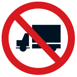 Lastwagen verboten.