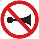 Hupen verboten.