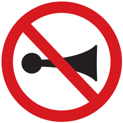 Hupen verboten.