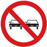 Überholen verboten.