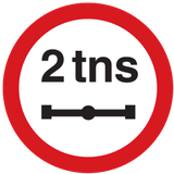 Fahrzeuge über zulässiger Achslast verboten.