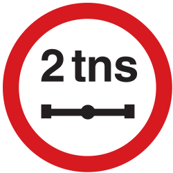 Fahrzeuge über zulässiger Achslast verboten.