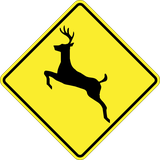 Warnung vor Wildwechsel.
