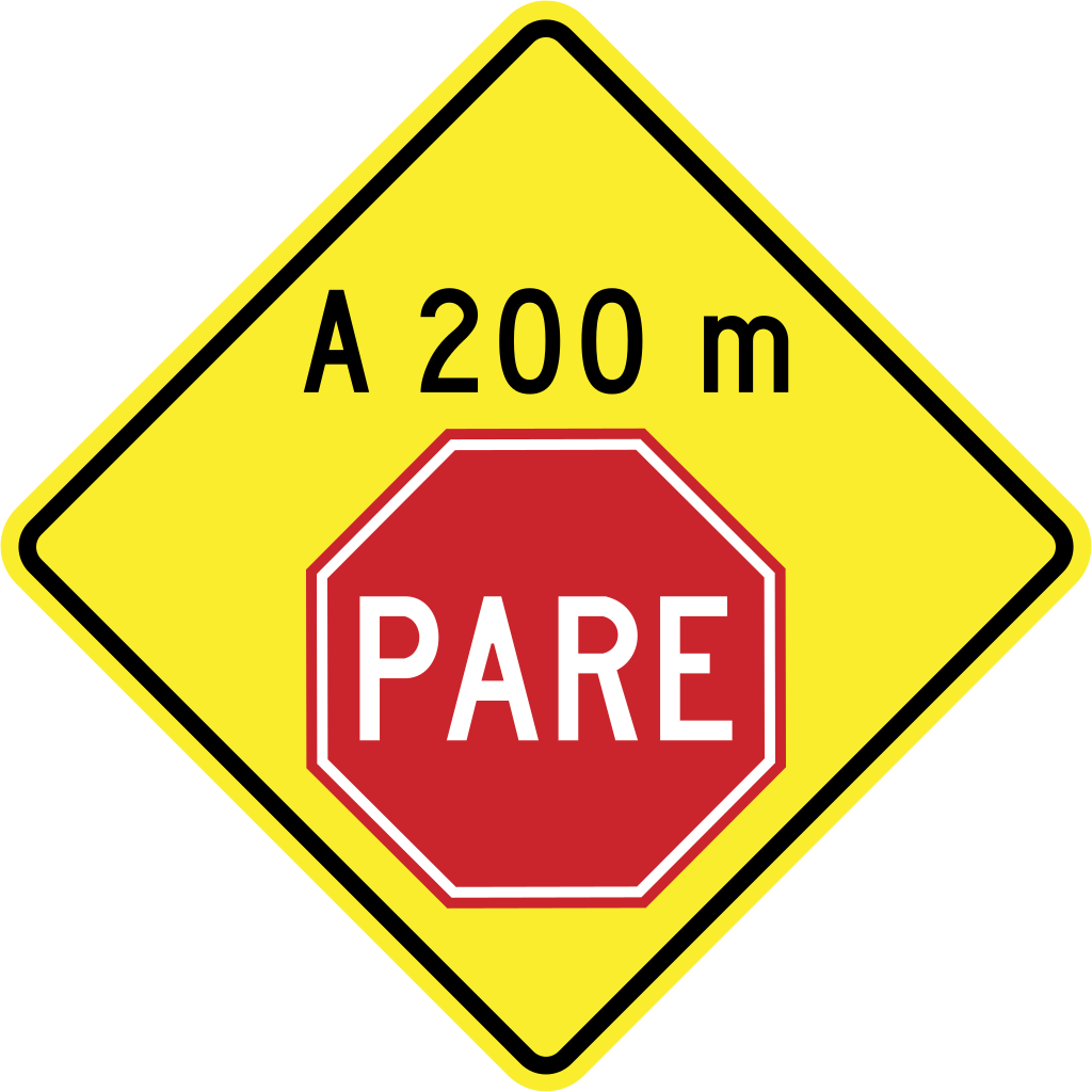 Stoppschild voraus.