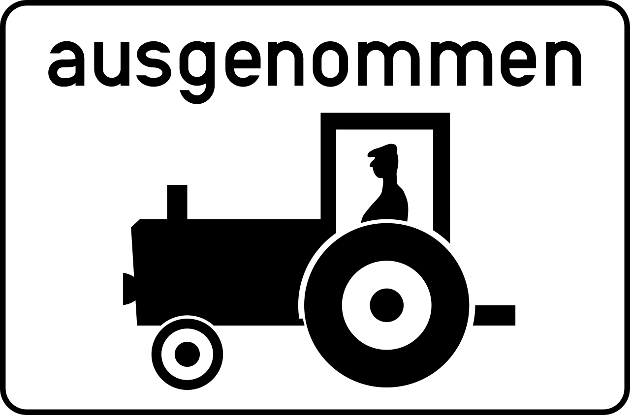 Tractors allowed.