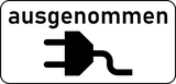 Electric vehicles allowed while charging.