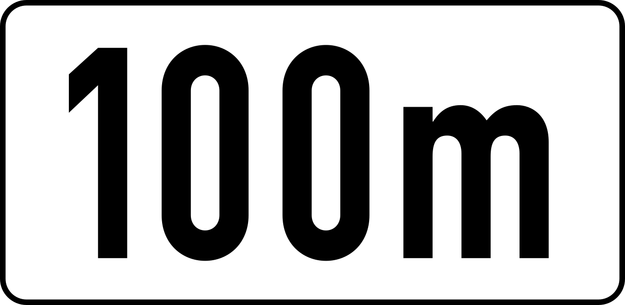 ... metres ahead.