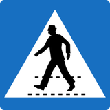 Crossing for pedestrians.