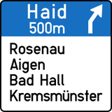 Information about the next exit.
