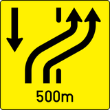 End of temporary median strip diversion.