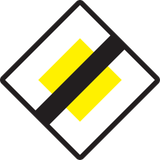 End of the priority road.