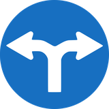 Turning left or right mandatory.
