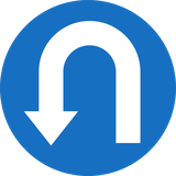 Turning around mandatory (U-turn).