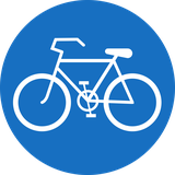 Mandatory path for cyclists.