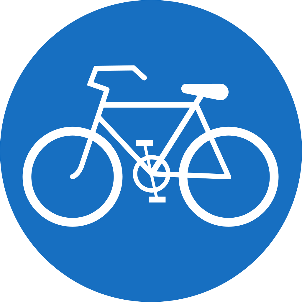Mandatory path for cyclists.