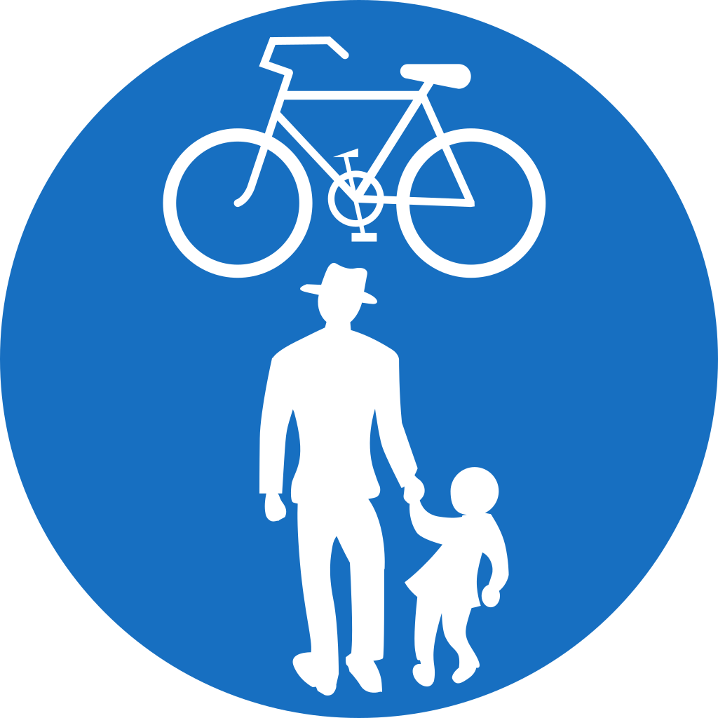 Mandatory shared pedestrian and cycle path.
