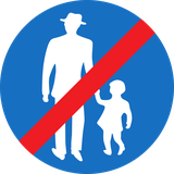 End of mandatory path for pedestrians.