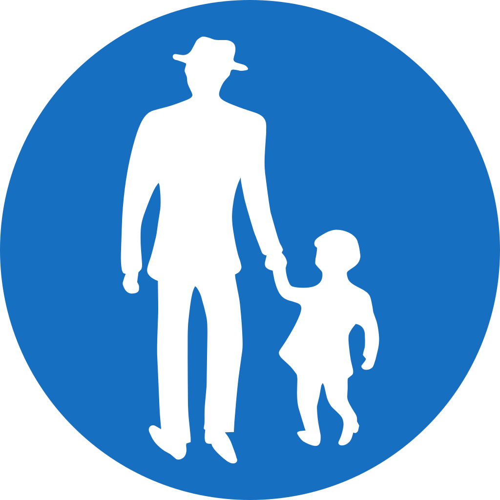 Mandatory path for pedestrians.