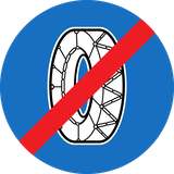 End of the snow-chain requirement.