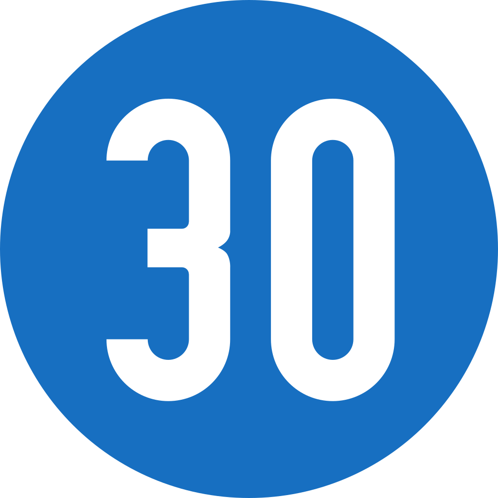Start of a minimum speed.