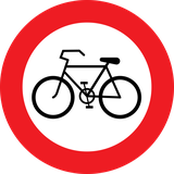 Cyclists prohibited.