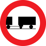 Trucks with trailer prohibited.