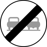 End of the overtaking prohibition.