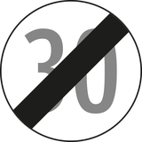End of the speed limit.