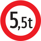 Vehicles heavier than indicated prohibited.