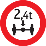 Vehicles exceeding the axle-load limit prohibited.