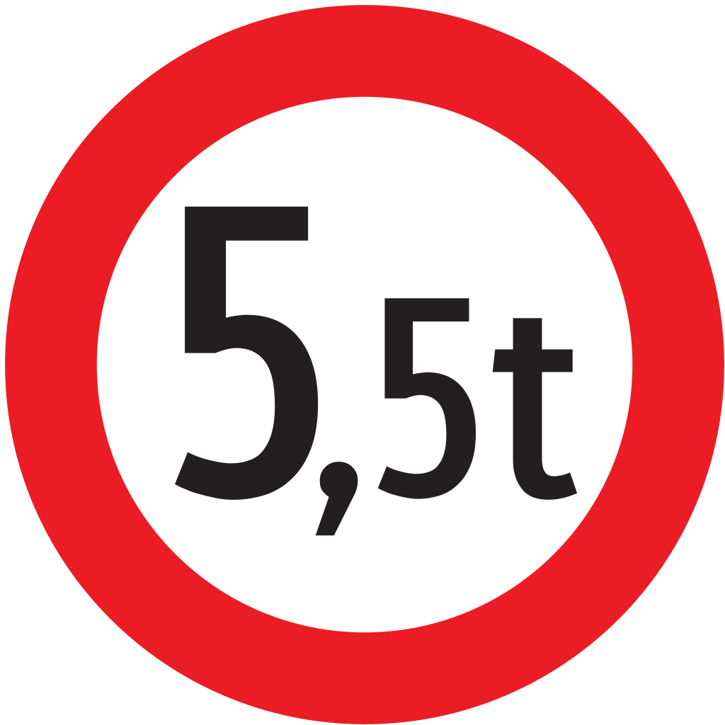 Vehicles heavier than indicated prohibited.