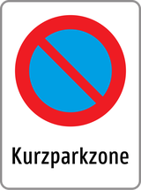 Zone with a limited parking time.