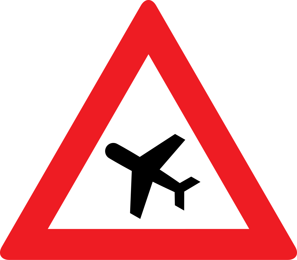 Warning for low-flying aircraft.
