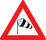 Warning for strong crosswinds.