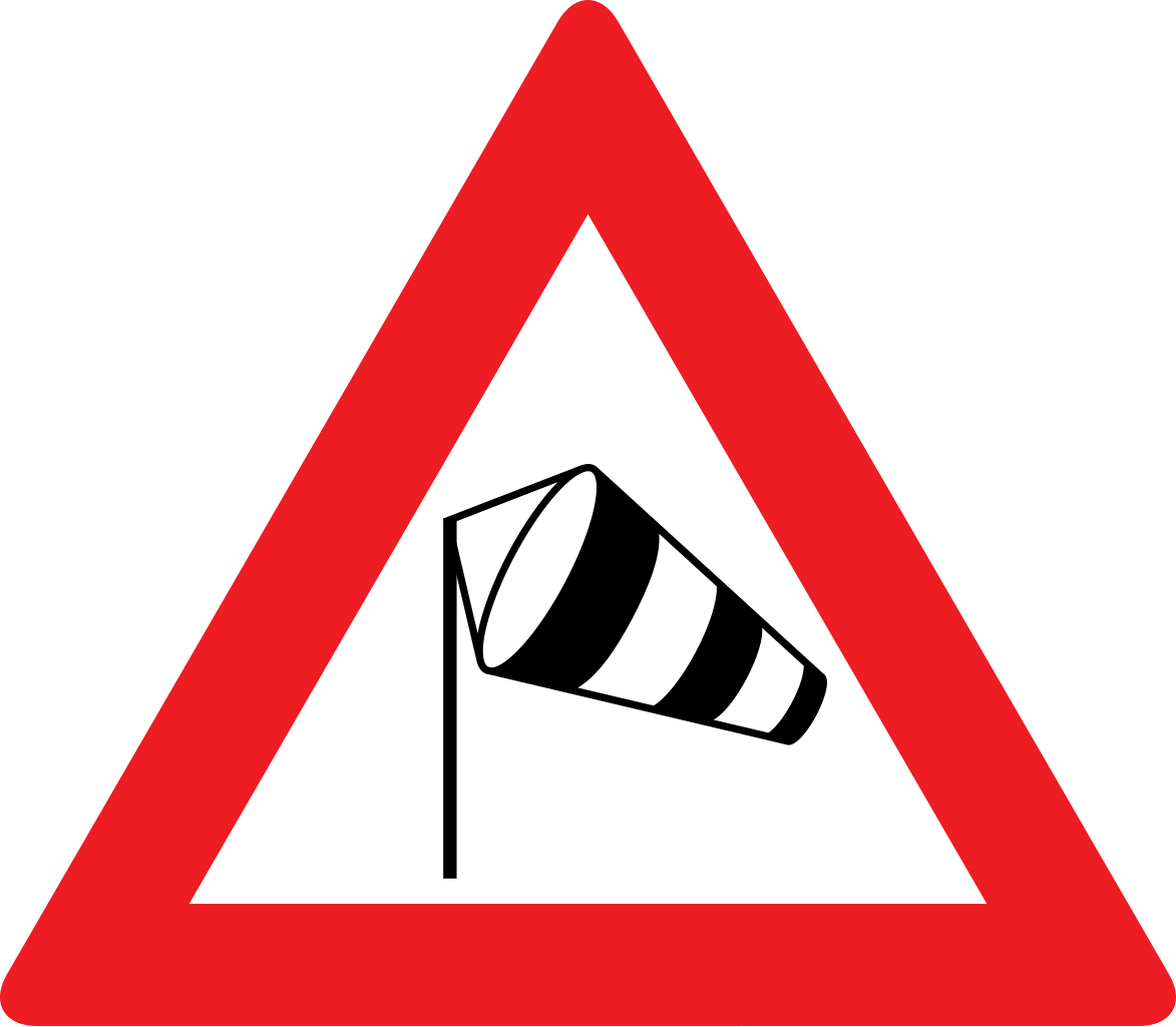Warning for strong crosswinds.