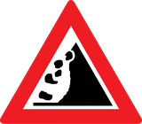 Warning for falling rocks.