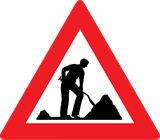 Warning for roadworks.