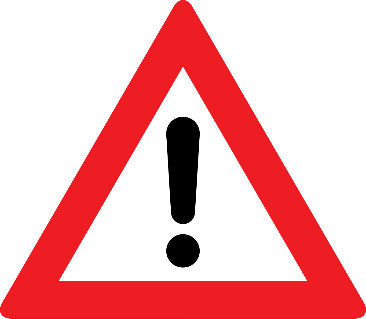 Warning for a danger with no specific traffic sign.