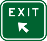 Information about the next exit.