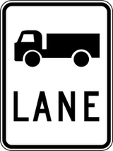 Lane for trucks.