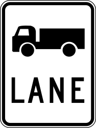 Fahrstreifen für Lastwagen.