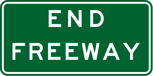 Ende der Autobahn.