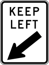 Pass obstacle on the left.