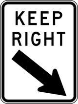 Pass obstacle on the right.