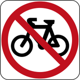 Cyclists prohibited.