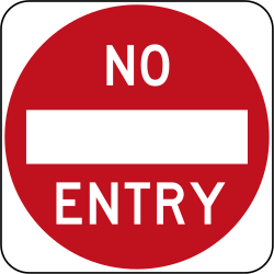 No entry.